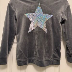 More Than Magic Gray Top with Sequin Design